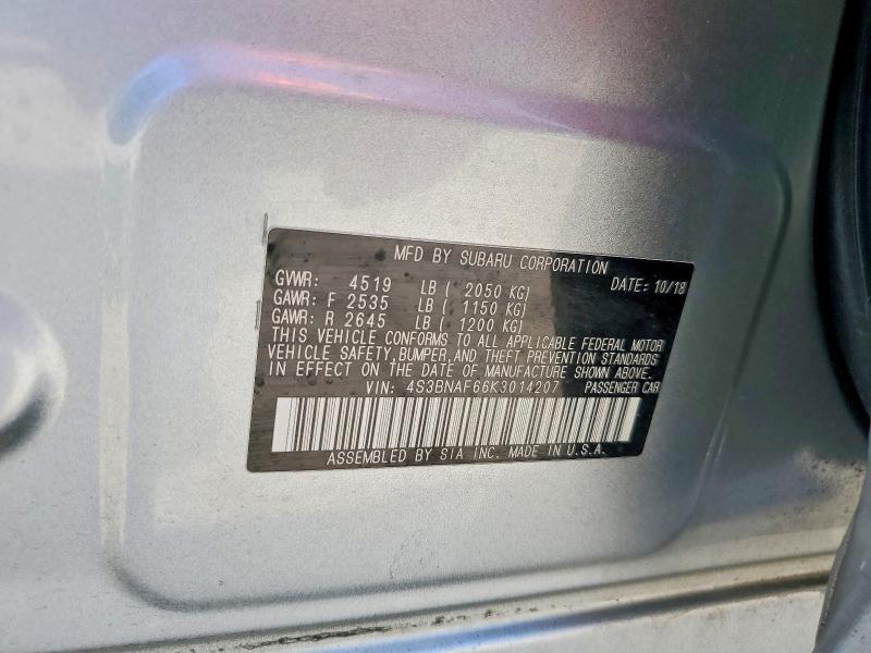 Продаж на аукціоні авто 2019 Subaru Legacy, vin: 4S3BNAF66K3014207, номер лоту: 59606406