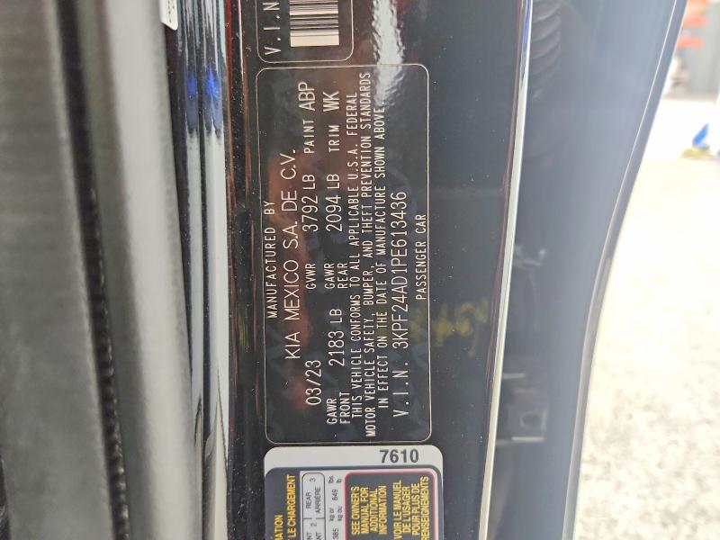 Продажа на аукционе авто 2023 Kia Forte, vin: 3KPF24AD1PE613436, номер лота: 62600216