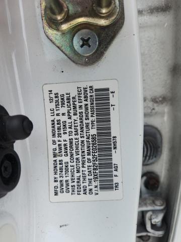 Продажа на аукционе авто 2015 Honda Civic, vin: 19XFB2F52FE026585, номер лота: 62904416