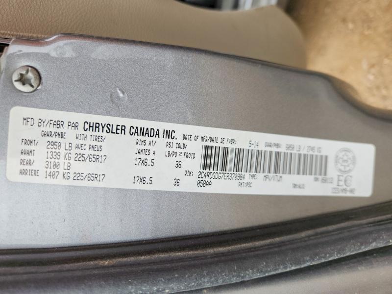 60548796 :رقم المزاد ، 2C4RDGDG7ER370984 vin ، 2014 Dodge Grand Caravan مزاد بيع