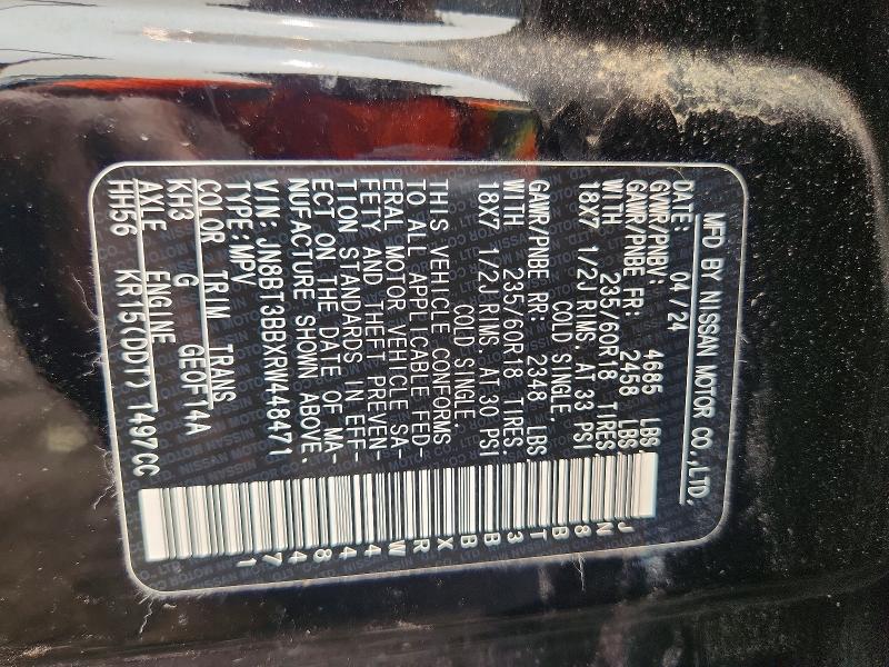 Продажа на аукционе авто 2024 Nissan Rogue, vin: JN8BT3BBXRW448471, номер лота: 61560666