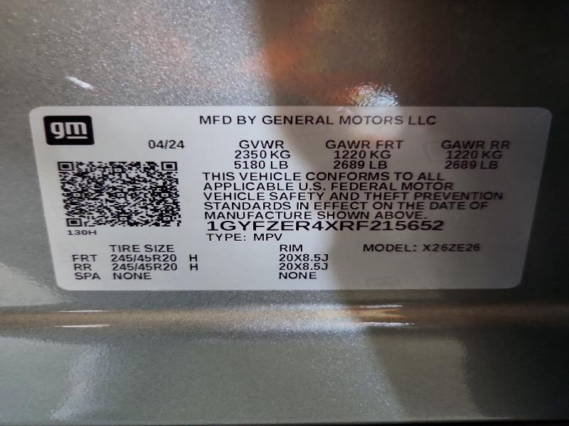 85986665 :رقم المزاد ، 1GYFZER4XRF215652 vin ، 2024 Cadillac Xt4 مزاد بيع