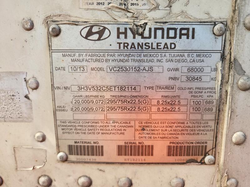 60230136 :رقم المزاد ، 3H3V532C5ET182114 vin ، 2014 Hyundai Translead Inc Unknown مزاد بيع