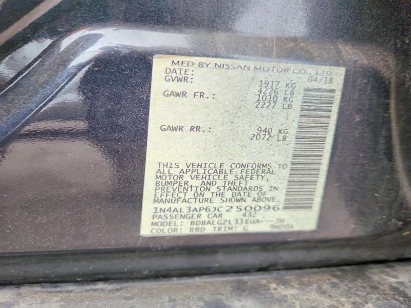 Aukcja sprzedaży 2018 Nissan Altima, vin: 1N4AL3AP6JC250096, numer aukcji: 62031366