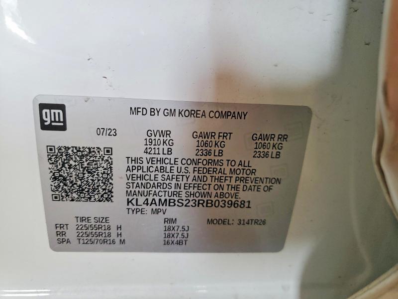 61474026 :رقم المزاد ، KL4AMBS23RB039681 vin ، 2024 Buick Encore Gx مزاد بيع