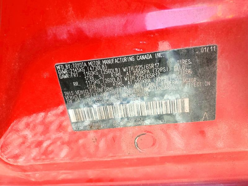 2011 Toyota Rav4 მანქანა იყიდება აუქციონზე, vin: 2T3KF4DV4BW069146, აუქციონის ნომერი: 61697336