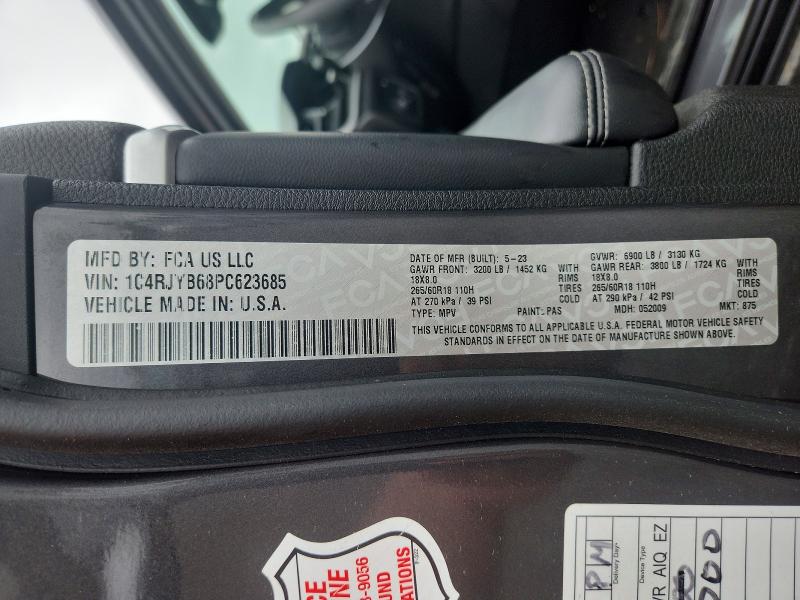 Продажа на аукционе авто 2023 Jeep Grand Cherokee, vin: 1C4RJYB68PC623685, номер лота: 58674836