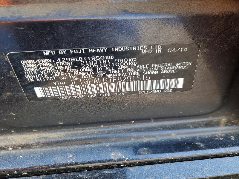 Продаж на аукціоні авто 2014 Subaru Impreza, vin: JF1GPAL67E8291515, номер лоту: 59283946