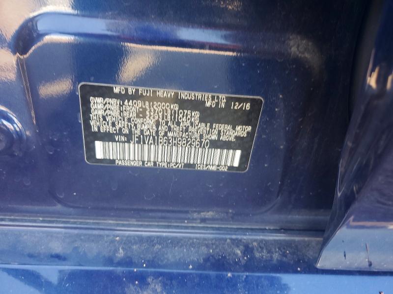 2017 Subaru Wrx მანქანა იყიდება აუქციონზე, vin: JF1VA1B63H9829670, აუქციონის ნომერი: 85619975