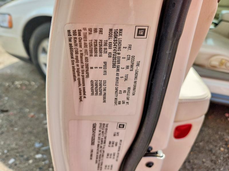 58693766 :رقم المزاد ، 1G6KS54Y4YU202363 vin ، 2000 Cadillac Seville مزاد بيع