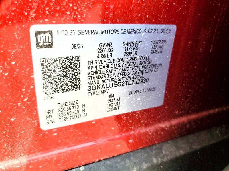 Aukcja sprzedaży 2026 Gmc Terrain, vin: 3GKALUEG2TL232930, numer aukcji: 61767376