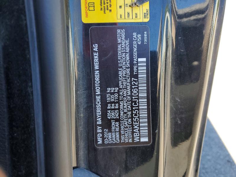 60965066 :رقم المزاد ، WBAKE5C51CJ106127 vin ، 2012 Bmw 328 مزاد بيع