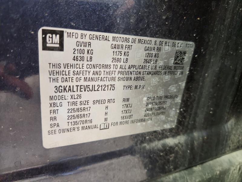 Aukcja sprzedaży 2018 Gmc Terrain, vin: 3GKALTEV5JL212175, numer aukcji: 59729896