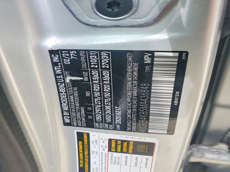 Продаж на аукціоні авто 2021 Mercedes-benz Gle, vin: 4JGFB4KB5MA436848, номер лоту: 60334586