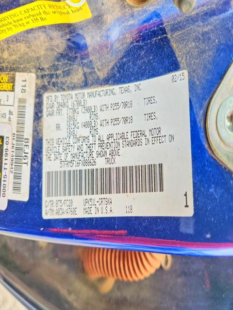 60081046 :رقم المزاد ، 5TFRM5F16FX088626 vin ، 2015 Toyota Tundra مزاد بيع
