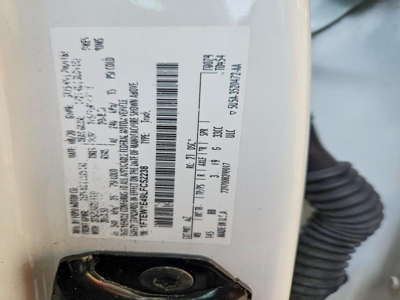 Продажа на аукционе авто 2020 Ford F150, vin: 1FTEW1E49LFC52238, номер лота: 62347626