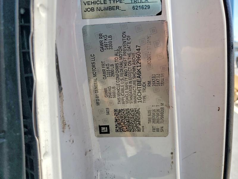 2019 Chevrolet Colorado მანქანა იყიდება აუქციონზე, vin: 1GCHTBEA6K1296047, აუქციონის ნომერი: 59992616