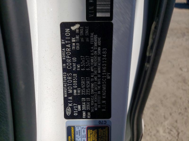 2017 Kia Sedona მანქანა იყიდება აუქციონზე, vin: KNDMB5C11H6313483, აუქციონის ნომერი: 62834156