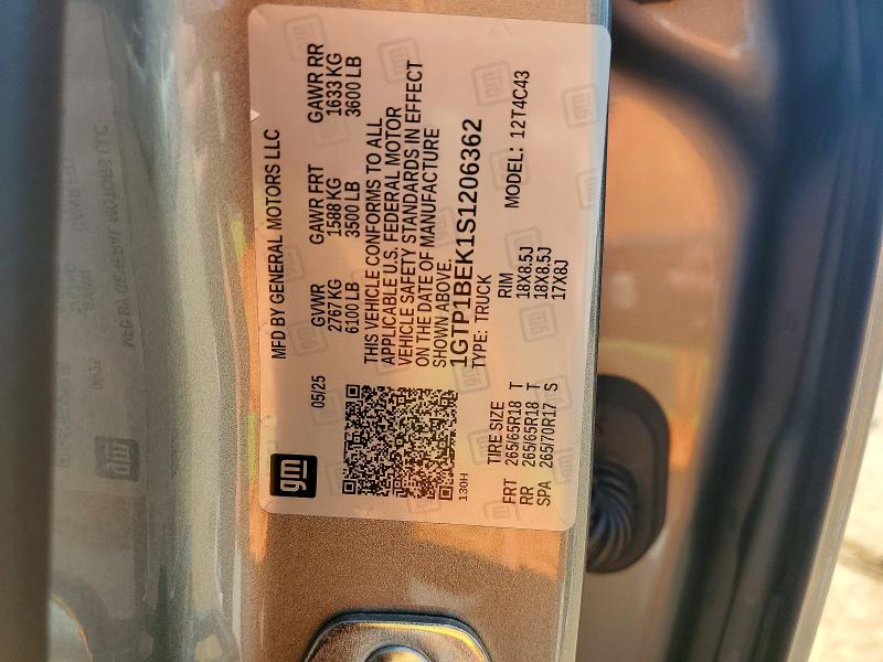 Продажа на аукционе авто 2025 Gmc Canyon, vin: 1GTP1BEK1S1206362, номер лота: 59601416