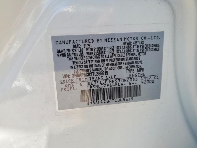 Aukcja sprzedaży 2026 Nissan Kicks, vin: 3N8AP6CB2TL365615, numer aukcji: 60326716