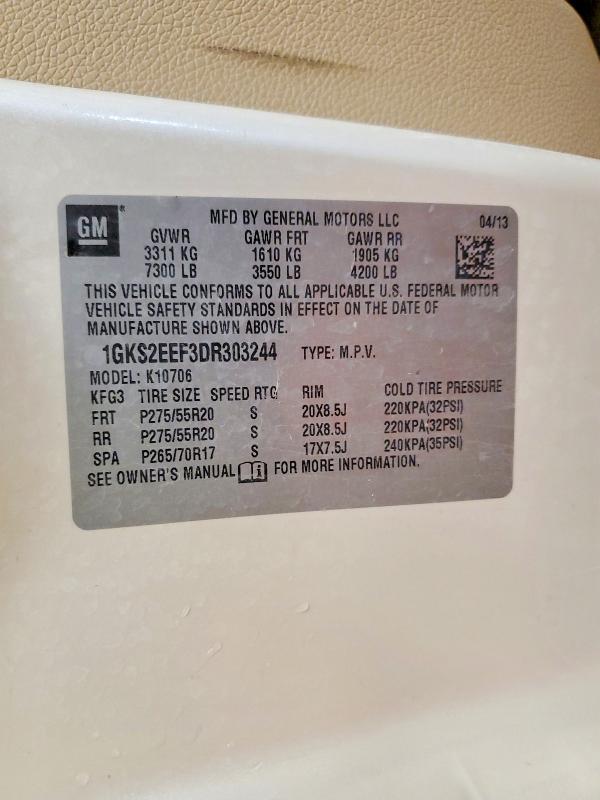2013 Gmc Yukon მანქანა იყიდება აუქციონზე, vin: 1GKS2EEF3DR303244, აუქციონის ნომერი: 62153096