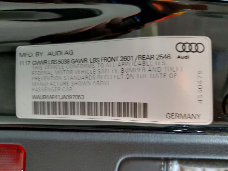 Продажа на аукционе авто 2018 Audi S4, vin: WAUB4AF41JA097053, номер лота: 62508586