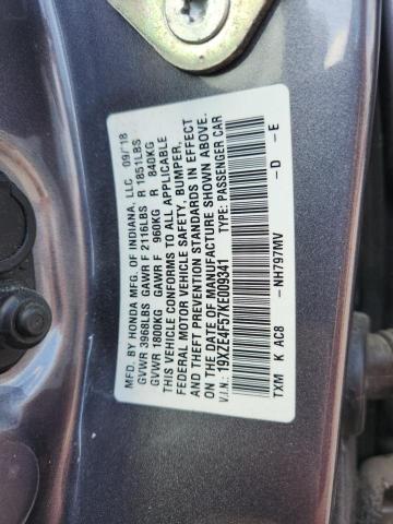 62227686 :رقم المزاد ، 19XZE4F57KE009341 vin ، 2019 Honda Insight مزاد بيع
