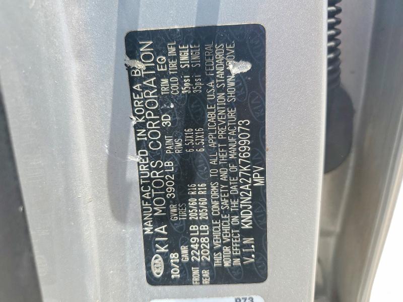 Продаж на аукціоні авто 2019 Kia Soul, vin: KNDJN2A27K7699073, номер лоту: 60131826