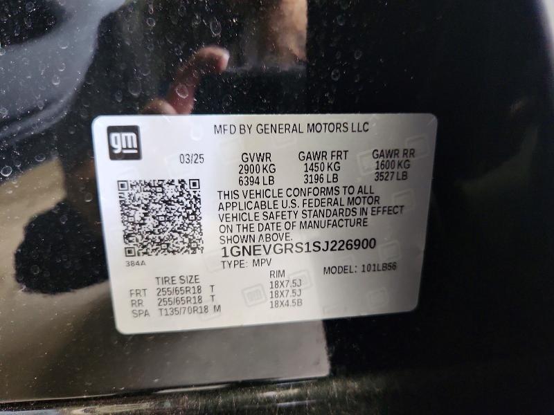 61742706 :رقم المزاد ، 1GNEVGRS1SJ226900 vin ، 2025 Chevrolet Traverse مزاد بيع