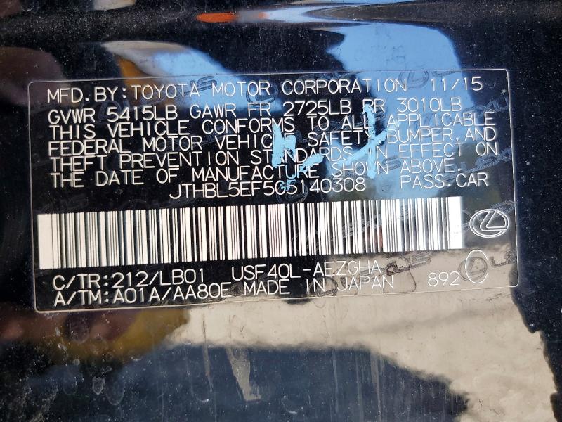 Продажа на аукционе авто 2016 Lexus Ls, vin: JTHBL5EF5G5140308, номер лота: 59376106