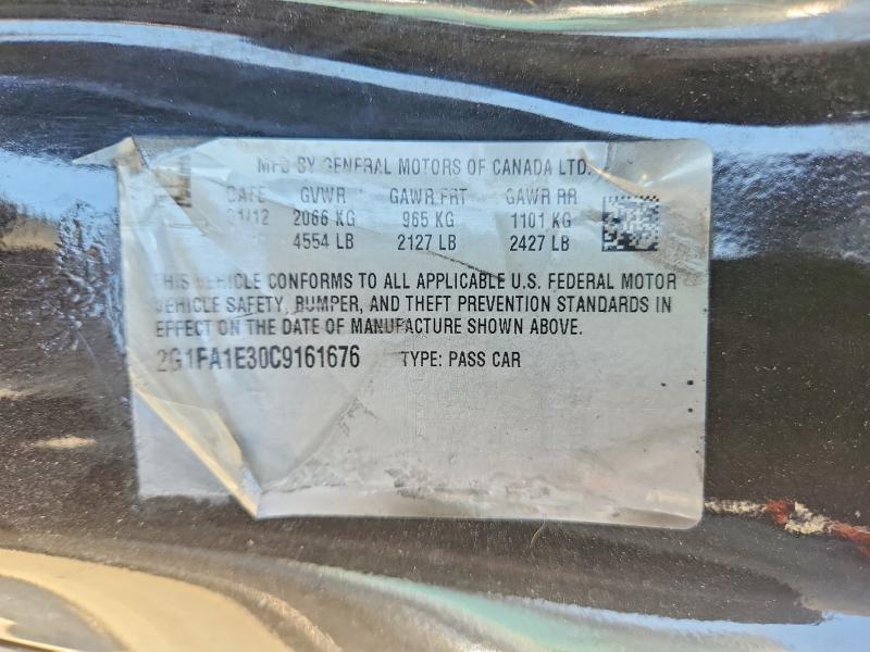 2012 Chevrolet Camaro მანქანა იყიდება აუქციონზე, vin: 2G1FA1E30C9161676, აუქციონის ნომერი: 62448926