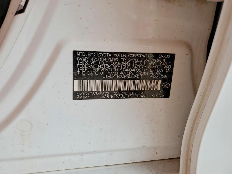 Aukcja sprzedaży 2023 Lexus Is 350, vin: JTHGZ1B23P5059421, numer aukcji: 60815566
