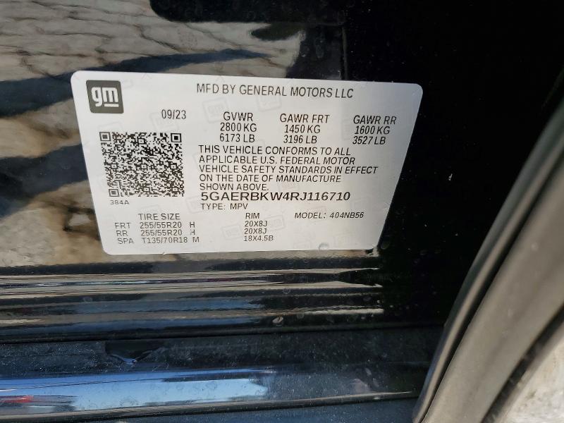 2024 Buick Enclave მანქანა იყიდება აუქციონზე, vin: 5GAERBKW4RJ116710, აუქციონის ნომერი: 59900686