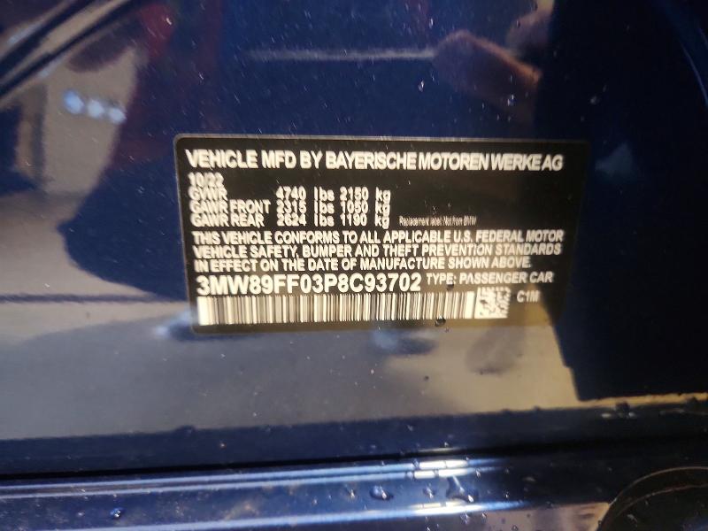 63014906 :رقم المزاد ، 3MW89FF03P8C93702 vin ، 2023 Bmw 330xi مزاد بيع