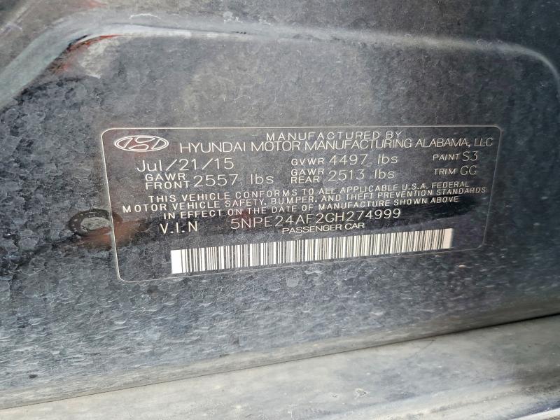 Aukcja sprzedaży 2016 Hyundai Sonata, vin: 5NPE24AF2GH274999, numer aukcji: 60577936