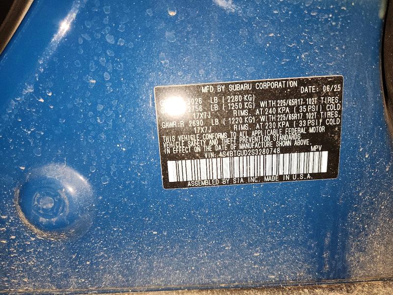 Aukcja sprzedaży 2025 Subaru Outback, vin: 4S4BTGUD2S3280748, numer aukcji: 60222116