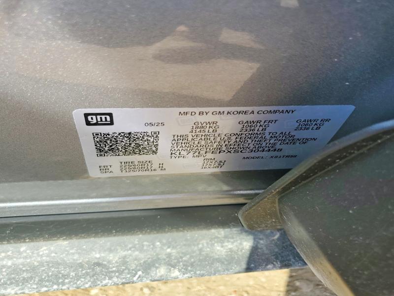 Продажа на аукционе авто 2025 Chevrolet Trax, vin: KL77LFEPXSC304448, номер лота: 63252996