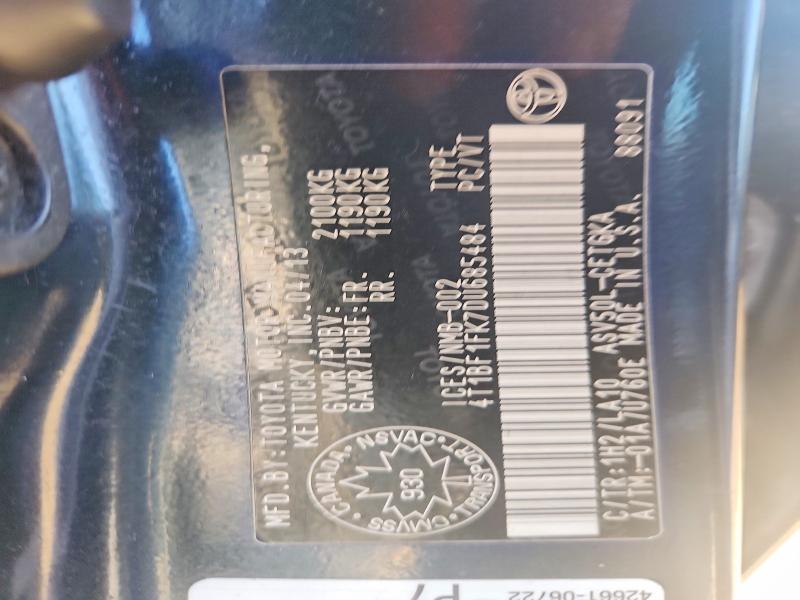 2013 Toyota Camry მანქანა იყიდება აუქციონზე, vin: 4T1BF1FK7DU685484, აუქციონის ნომერი: 58509556