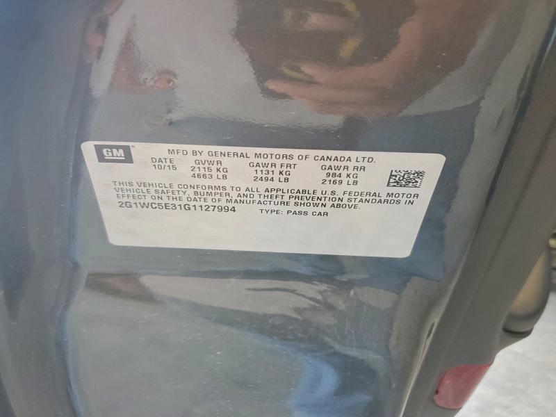 Продаж на аукціоні авто 2016 Chevrolet Impala Limited, vin: 2G1WC5E31G1127994, номер лоту: 59379366