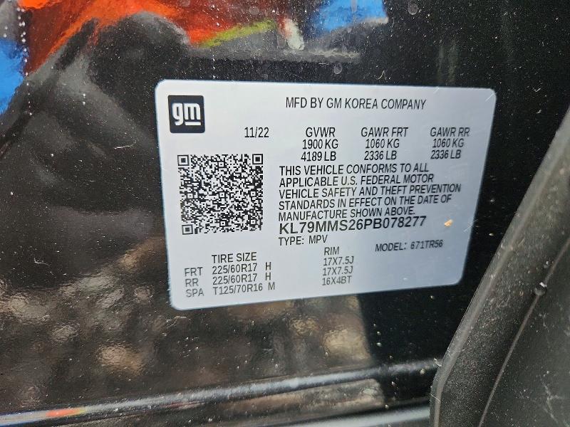 Продаж на аукціоні авто 2023 Chevrolet Trailblazer, vin: KL79MMS26PB078277, номер лоту: 63572206