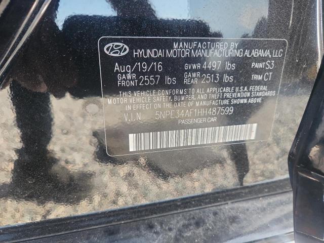 2017 Hyundai Sonata მანქანა იყიდება აუქციონზე, vin: 5NPE34AF1HH487599, აუქციონის ნომერი: 61695496