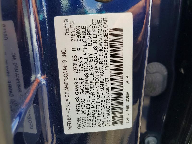 2020 Acura Tlx მანქანა იყიდება აუქციონზე, vin: 19UUB1F33LA001467, აუქციონის ნომერი: 63408216