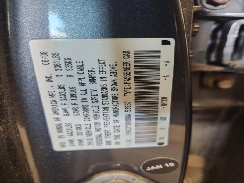 62334756 :رقم المزاد ، 1HGCP26898A153937 vin ، 2008 Honda Accord مزاد بيع