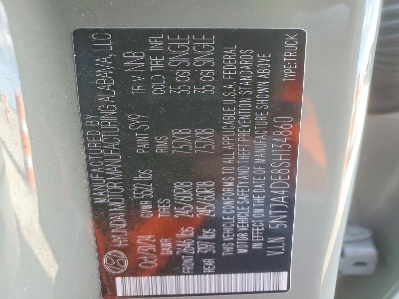 62616366 :رقم المزاد ، 5NTJA4DE8SH134860 vin ، 2025 Hyundai Santa Cruz مزاد بيع