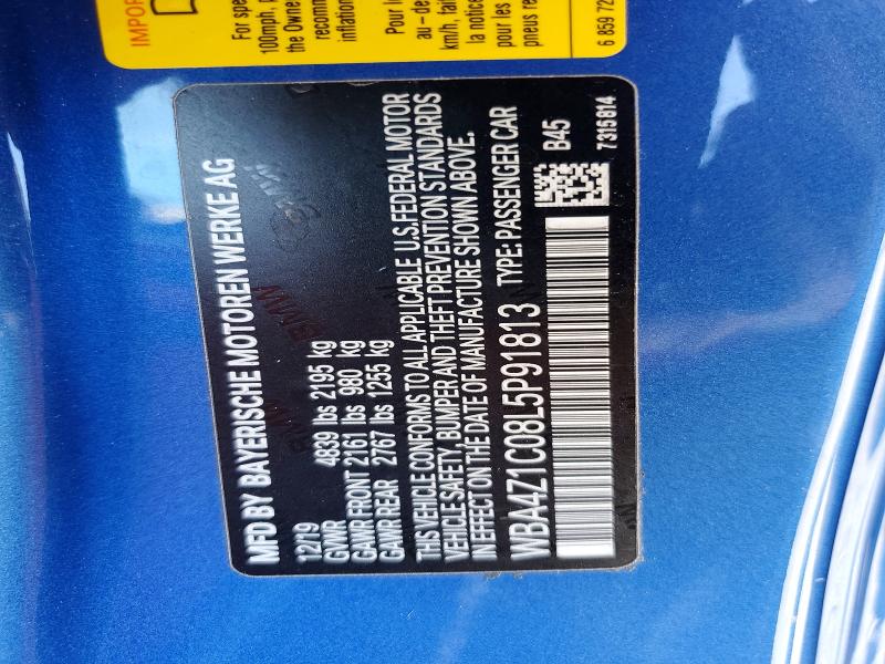 Продаж на аукціоні авто 2020 Bmw 430i, vin: WBA4Z1C08L5P91813, номер лоту: 62985246
