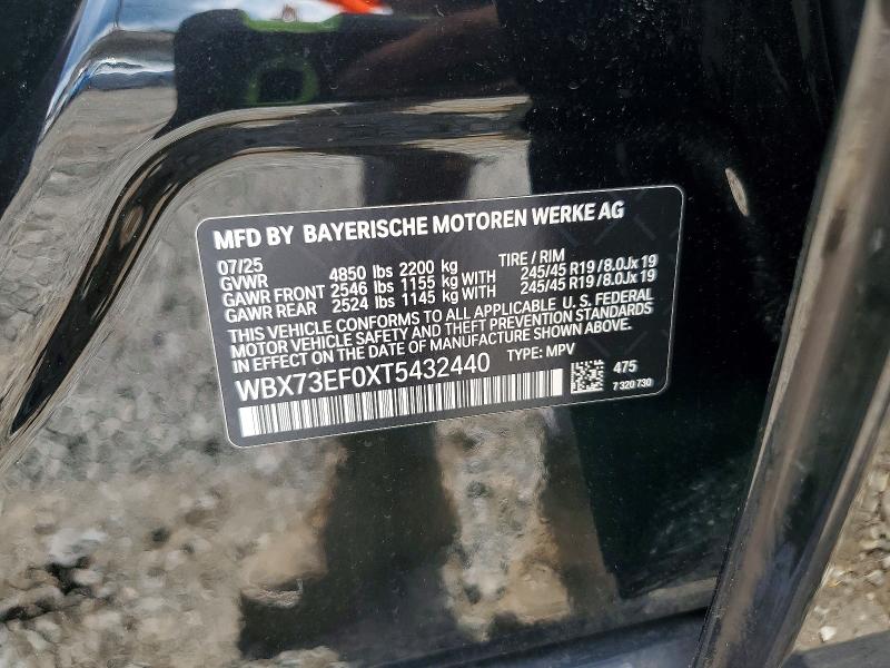 62918696 :رقم المزاد ، WBX73EF0XT5432440 vin ، 2026 Bmw X1 مزاد بيع