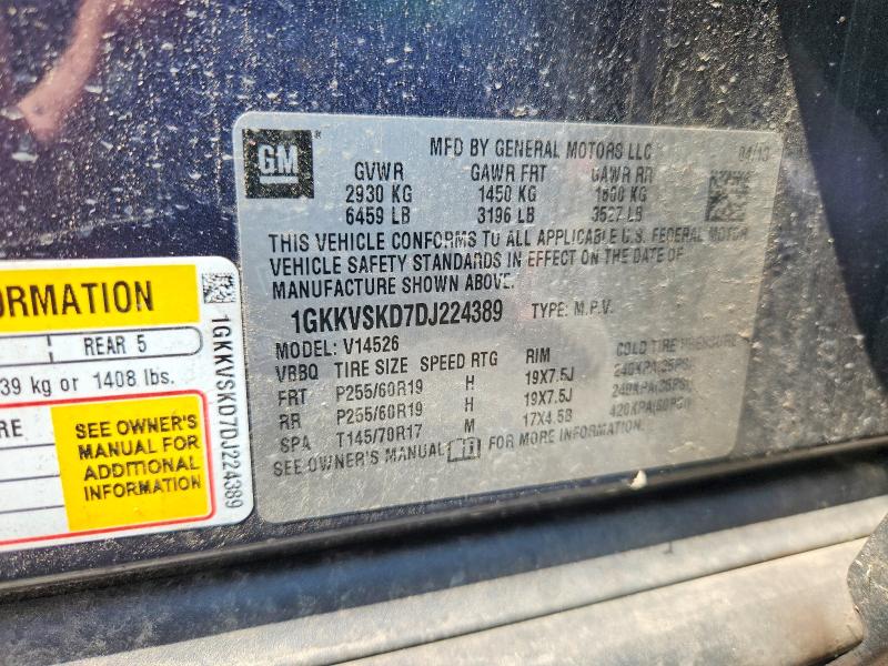 Auction sale of the 2013 Gmc Acadia, vin: 1GKKVSKD7DJ224389, lot number: 61313186