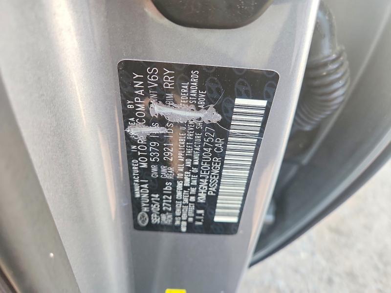 2015 Hyundai Genesis მანქანა იყიდება აუქციონზე, vin: KMHGN4JE0FU047527, აუქციონის ნომერი: 60048766
