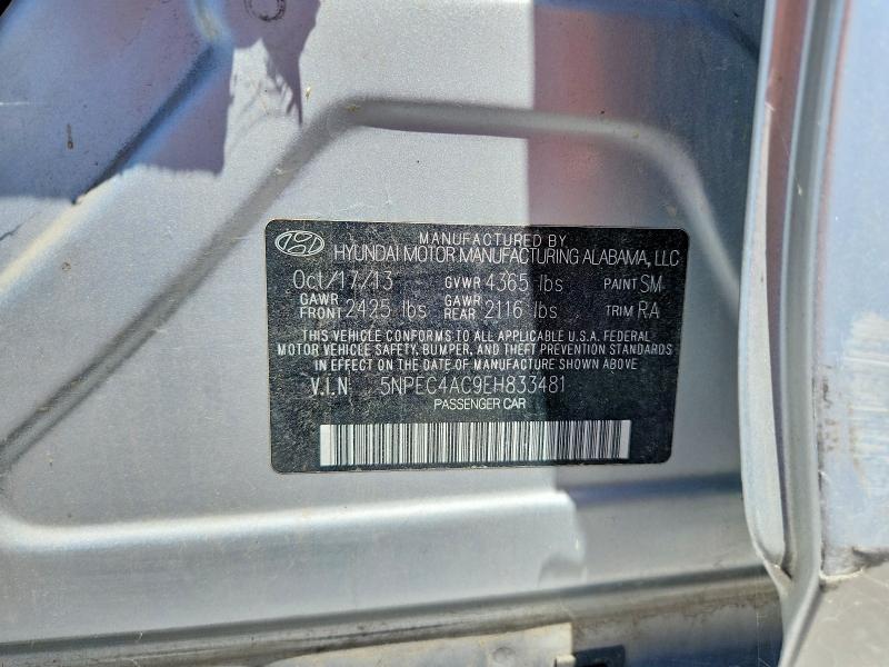 63156906 :رقم المزاد ، 5NPEC4AC9EH833481 vin ، 2014 Hyundai Sonata مزاد بيع