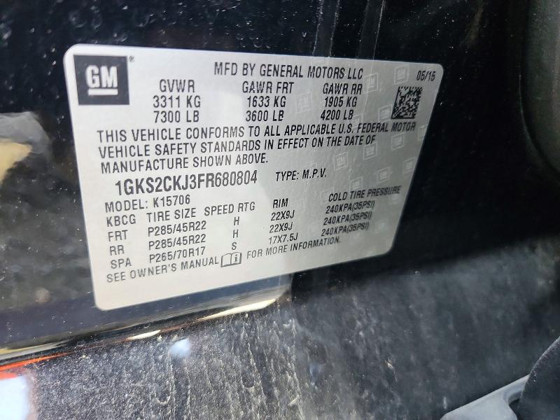 Продажа на аукционе авто 2015 Gmc Yukon, vin: 1GKS2CKJ3FR680804, номер лота: 58918266